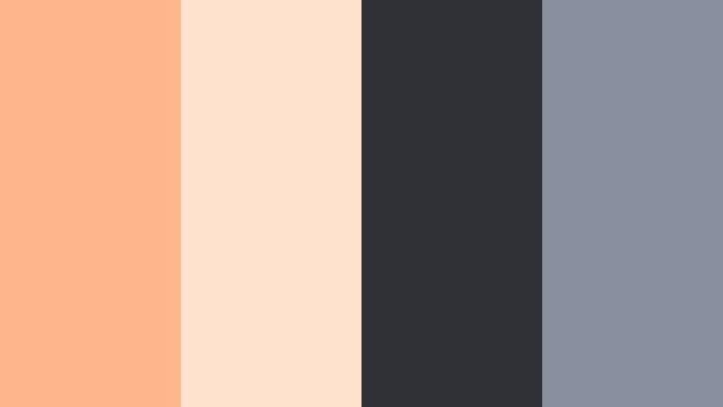 apricot and charcoal luxe sunset apricot color palette with hex codes