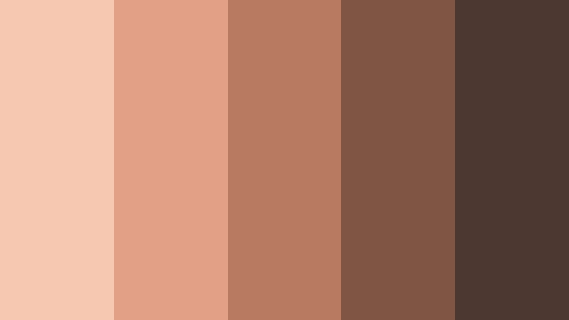 apricot bark calm pink and brown skincare brand color color palette with hex codes