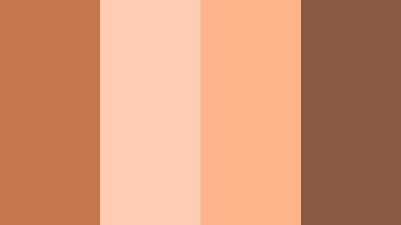 apricot copper bloom copper glow color palette with hex codes
