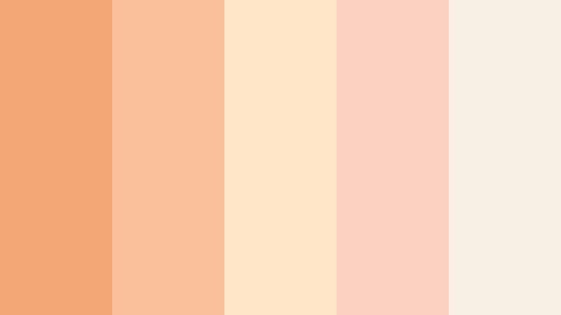 apricot daydream muted sunset orange color palette with hex codes