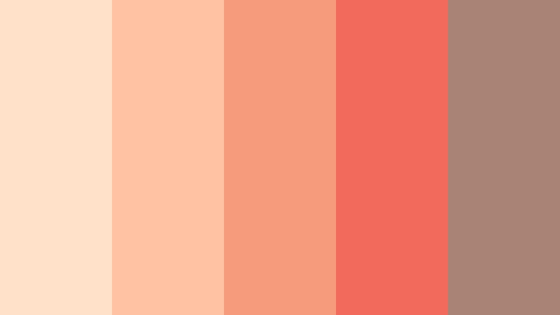 apricot letters vintage coral color palette with hex codes