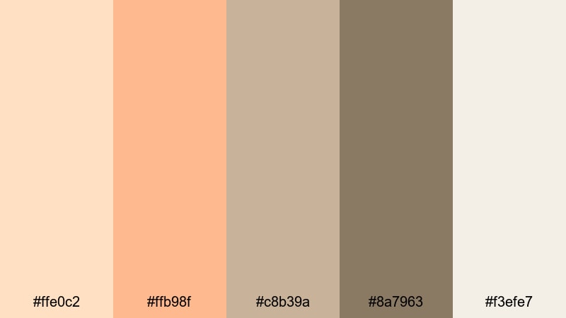 apricot sand neutral apricot color palette with hex codes