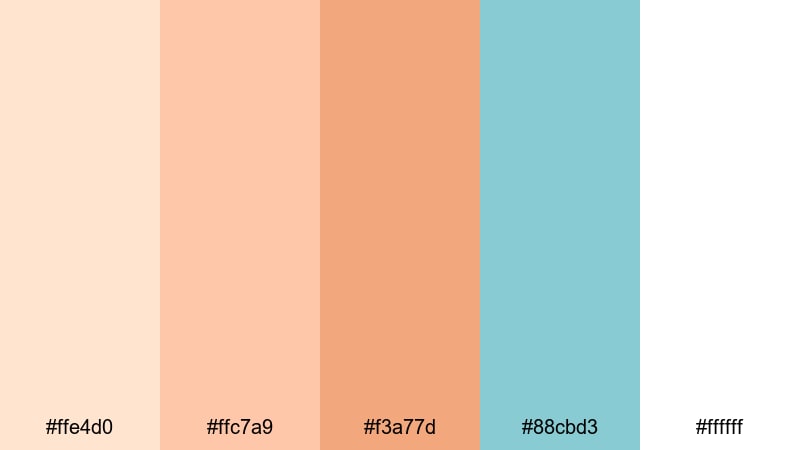 apricot soda sketchbook light apricot color palette with hex codes