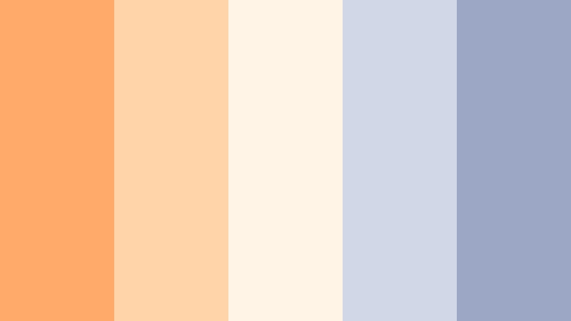 apricot storyboard glow orange color palette with hex codes