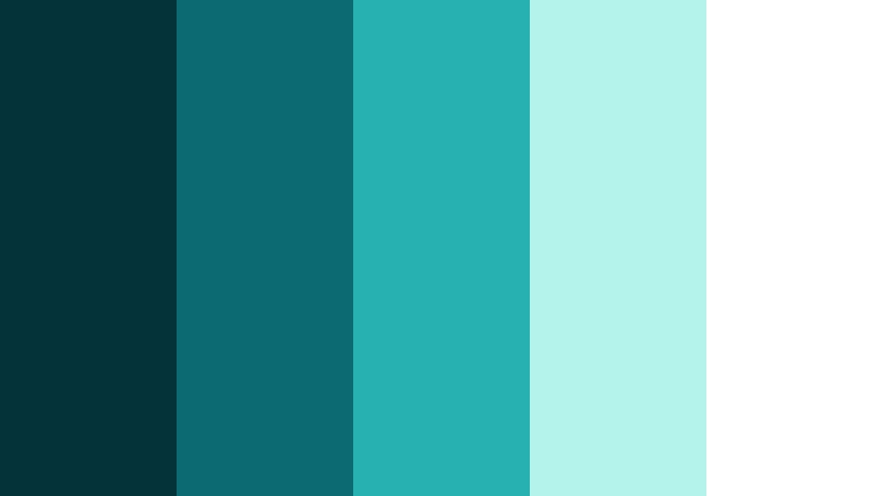 aqua workspace focus cosmic jade color palette with hex codes
