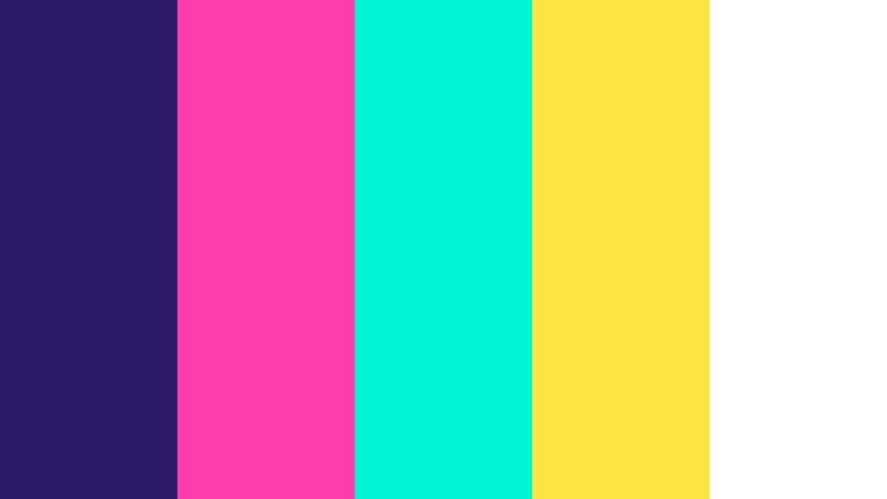 arcade bounce pop 3d animation color color palette with hex codes