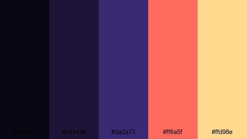 arcade cathedral lights gothic color palette with hex codes