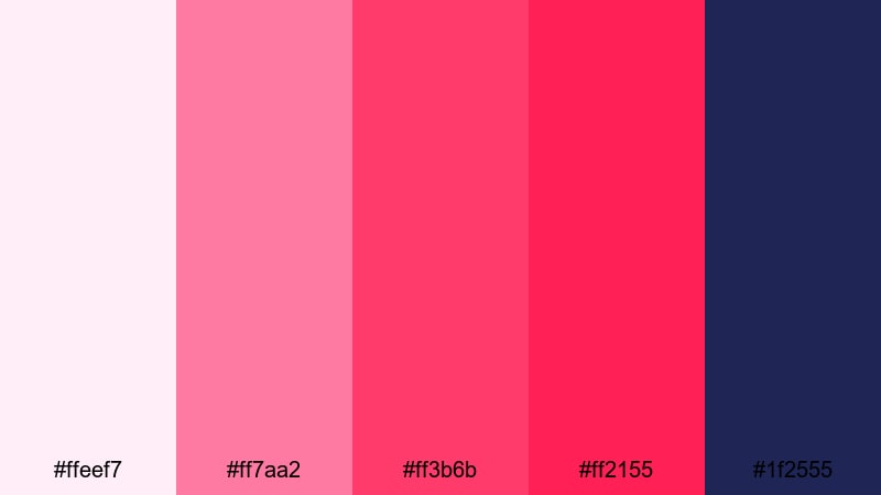 arcade crush valentines day color palette with hex codes