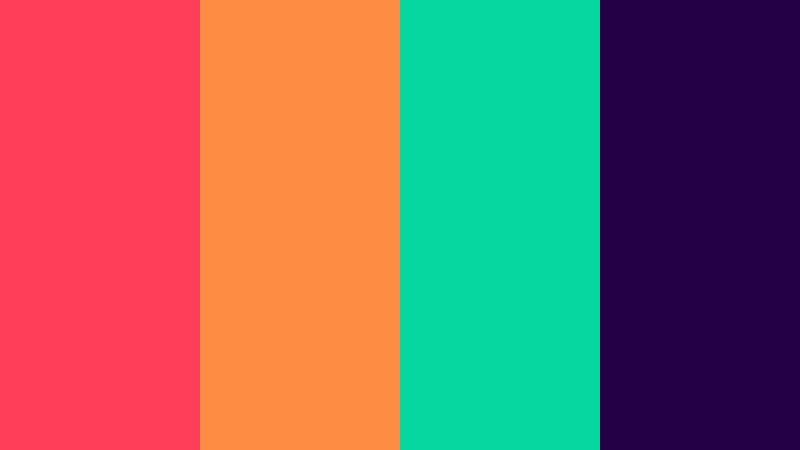 arcade neon crush fluorescent coral color palette with hex codes
