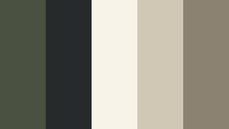 architects sketchboard charred olive color palette with hex codes