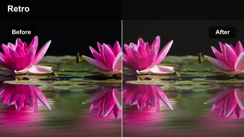 Grainy retro-looking footage of a city skyline and old home video moments