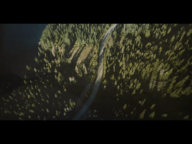 aerial shot example from the shining