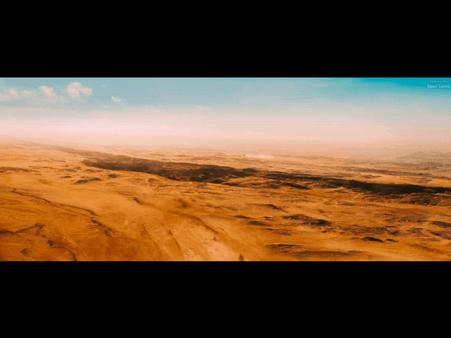 aerial shot example from mad max