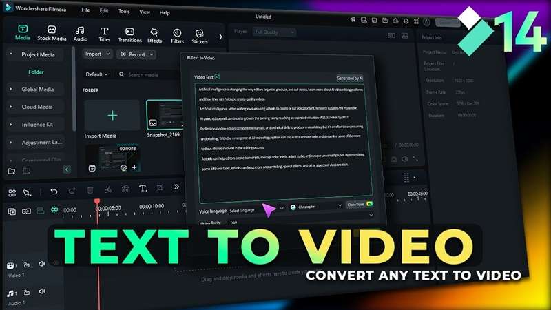 artificial intelligence text to video