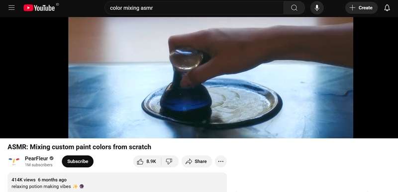 asmr color mixing videos