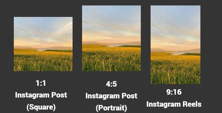 instagram aspect ratios