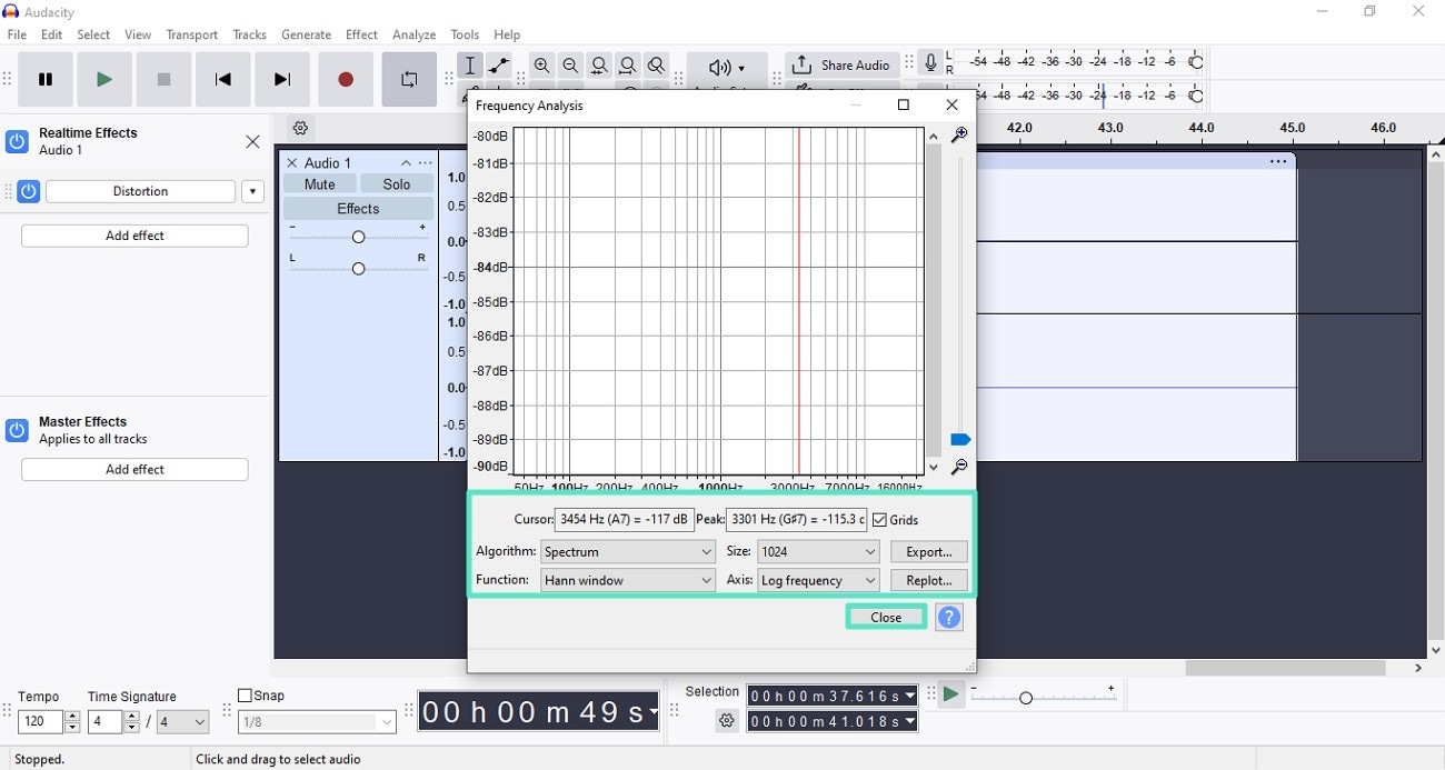 review analyzer frequency settings