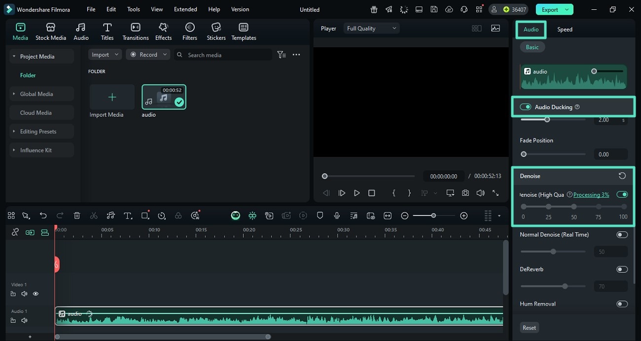 apply filmora audio enhancements