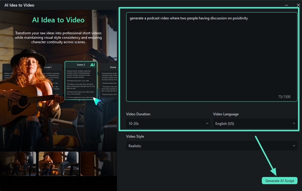 ai podcast script generation