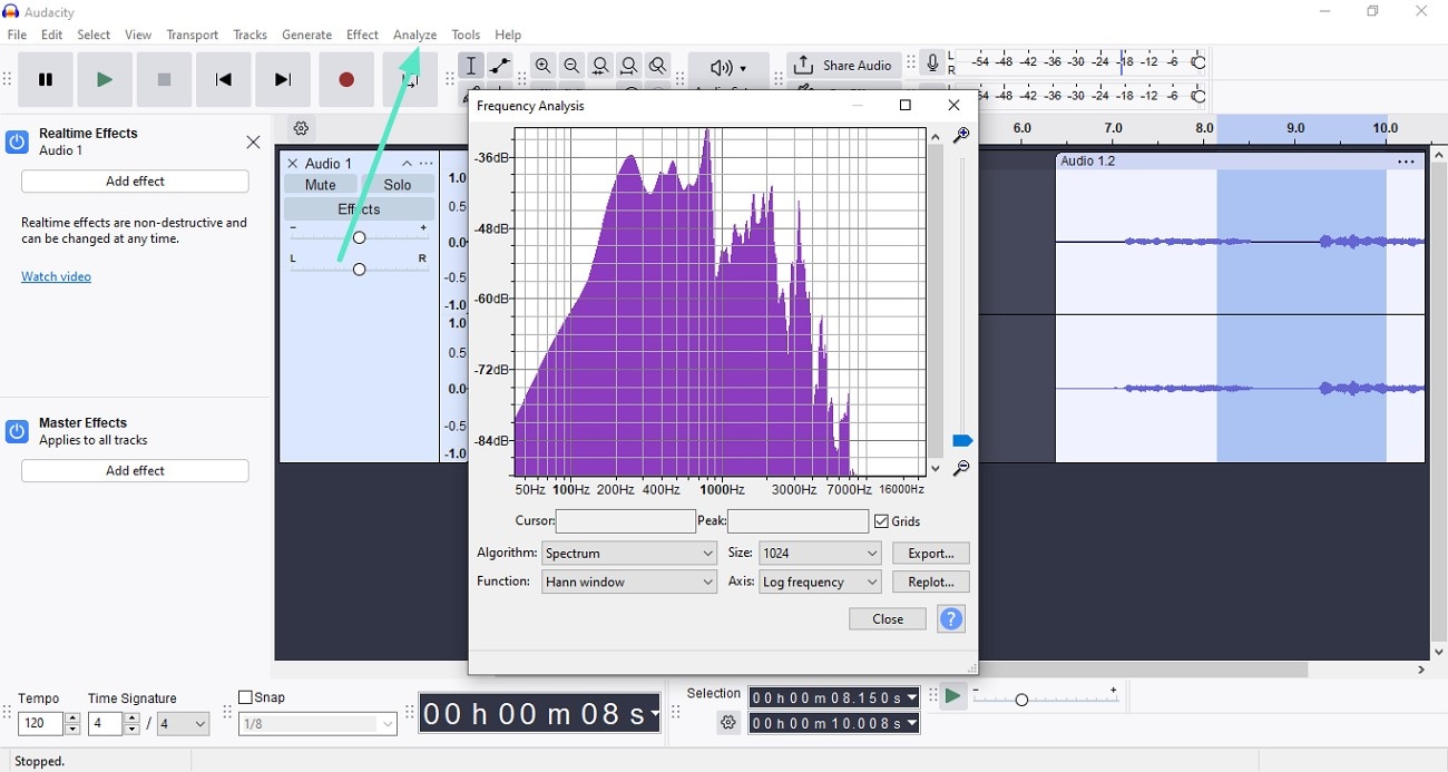 audacity audio analyzer