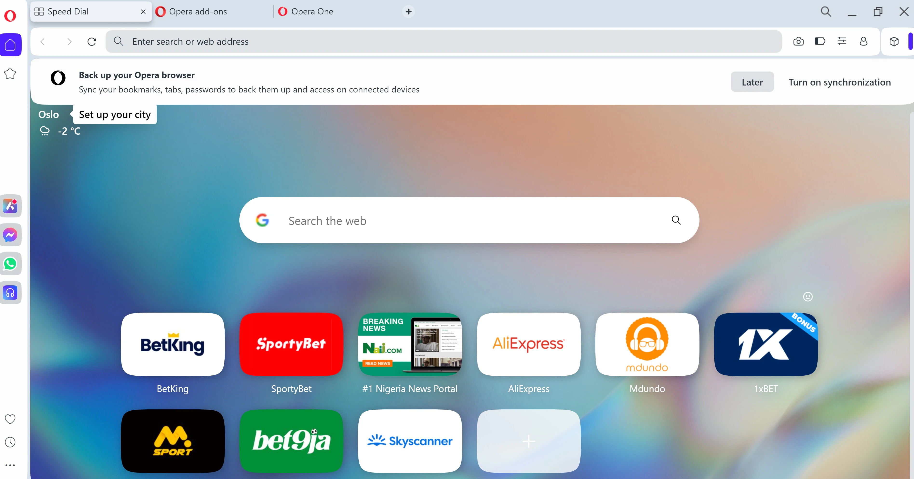 opera homepage