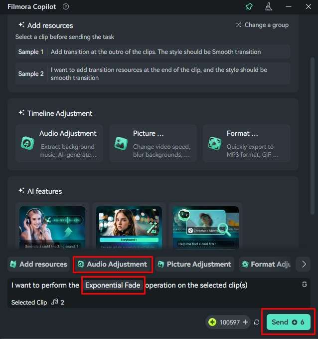 use wondershare filmora copilot feature
