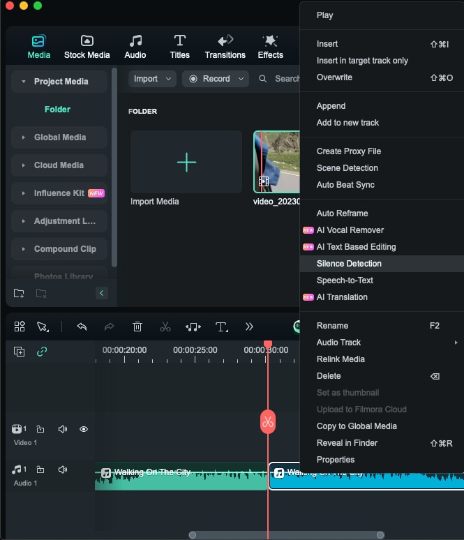 use silence detection to remove unwanted silence parts