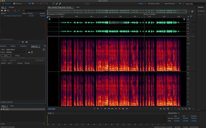 adobe audition обрезка звука