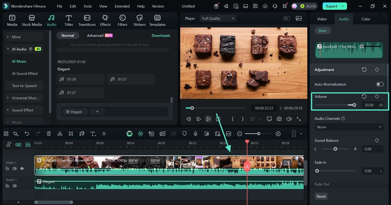 adjust dialogue volume filmora