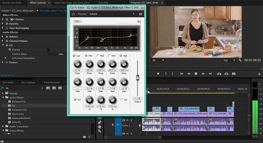 access audio effects control