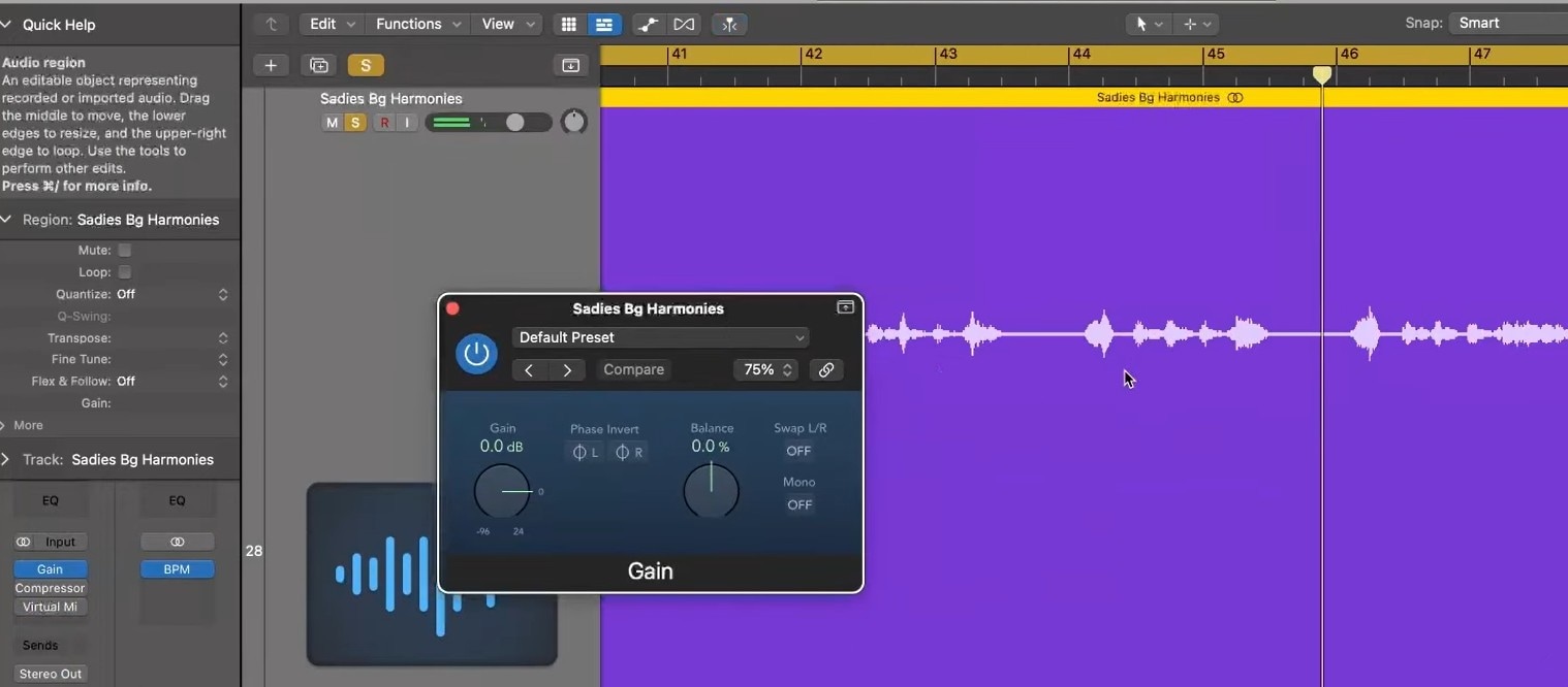 adding gain to voice recording