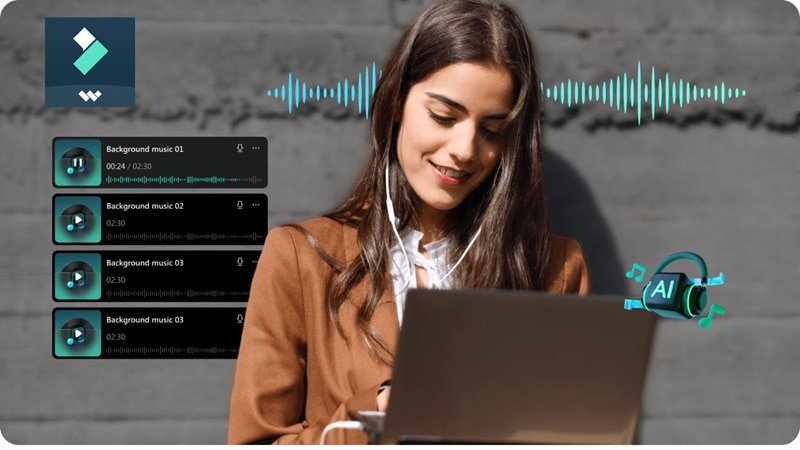 editing audio in filmora