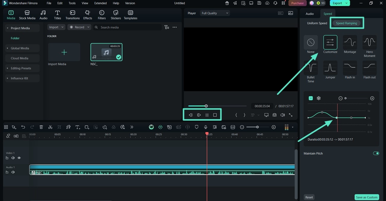 customize speed and preview results