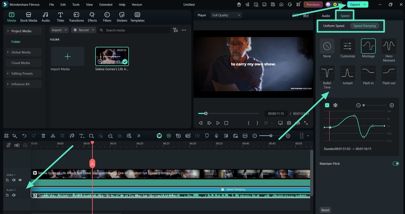 manage speed ramping and uniform speed