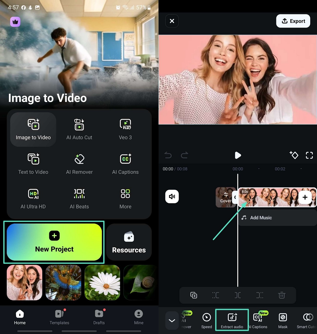 extract audio from video