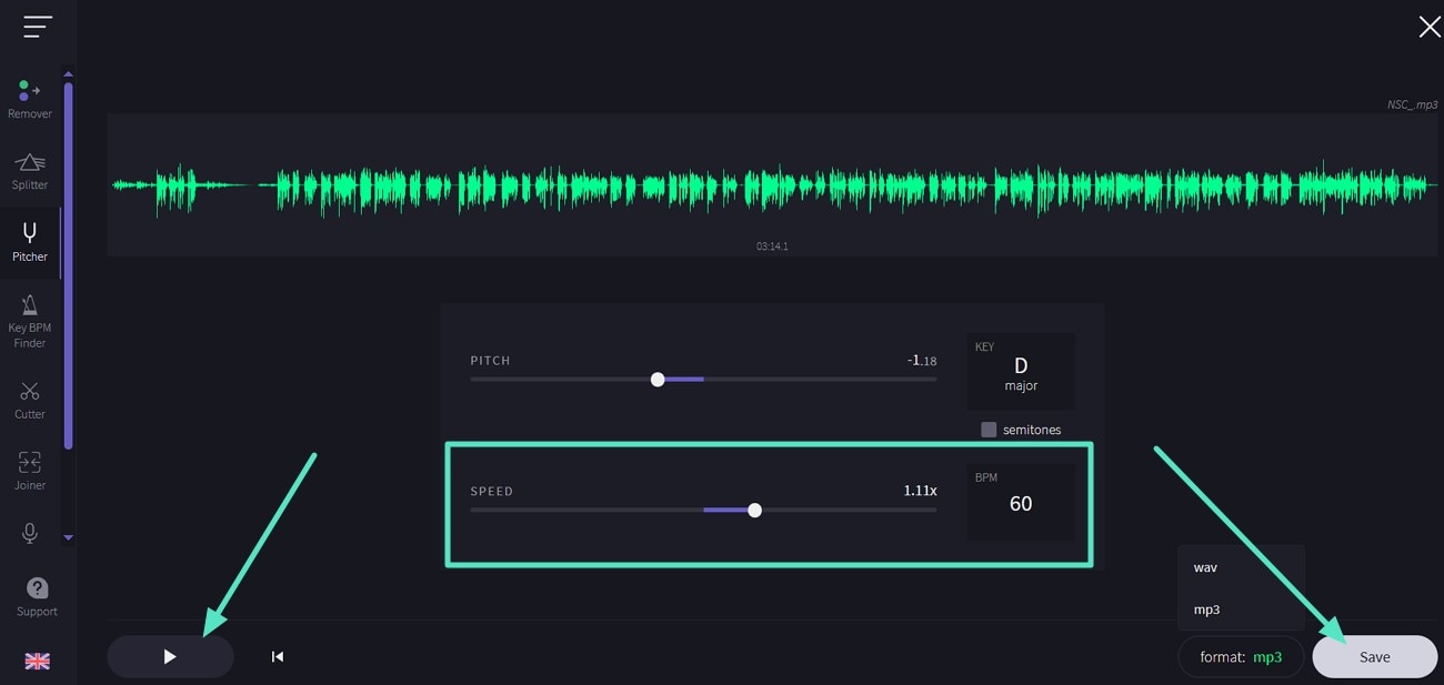 adjust speed slider online tool