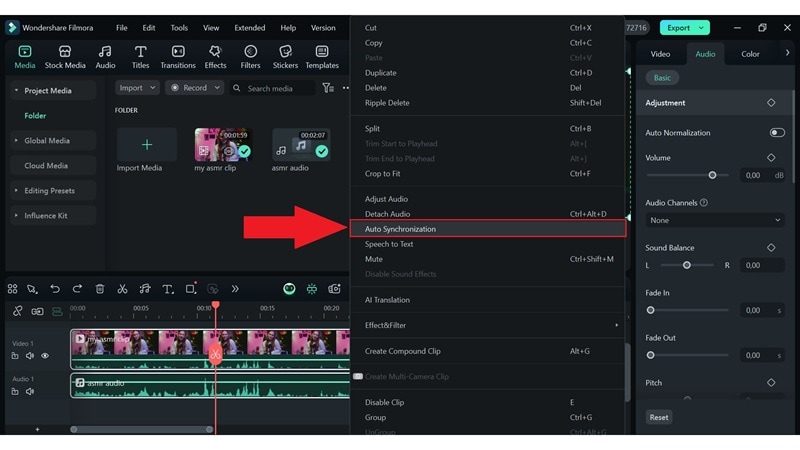 select auto synchronization feature