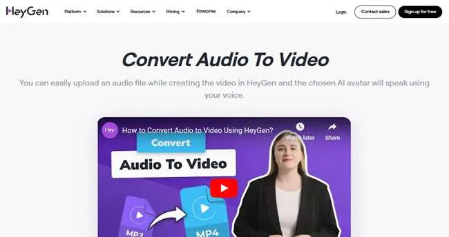 heygen ai audio-to-video generator