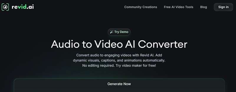 revid ai audio to video converter