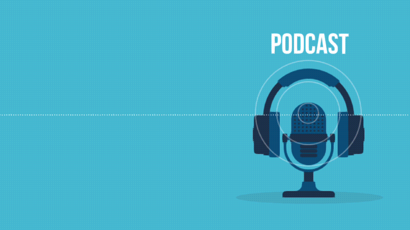 audio visualizer in a podcast