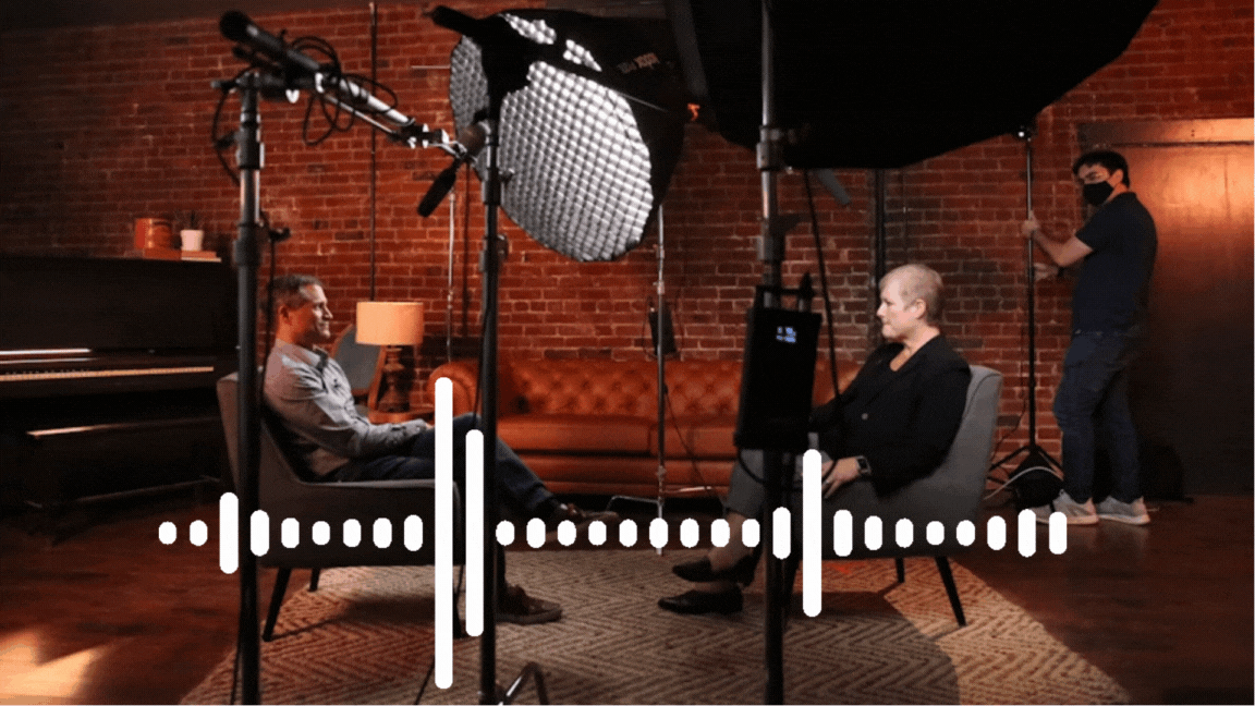 audio visualizer in an interview