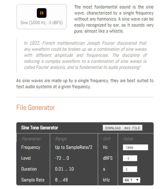  générateur de tonalités en ligne 