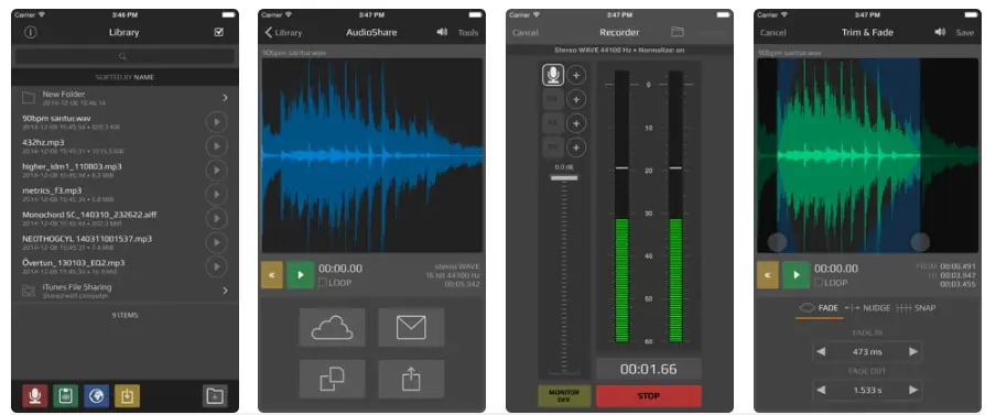 AudioShare Voice Recording App 