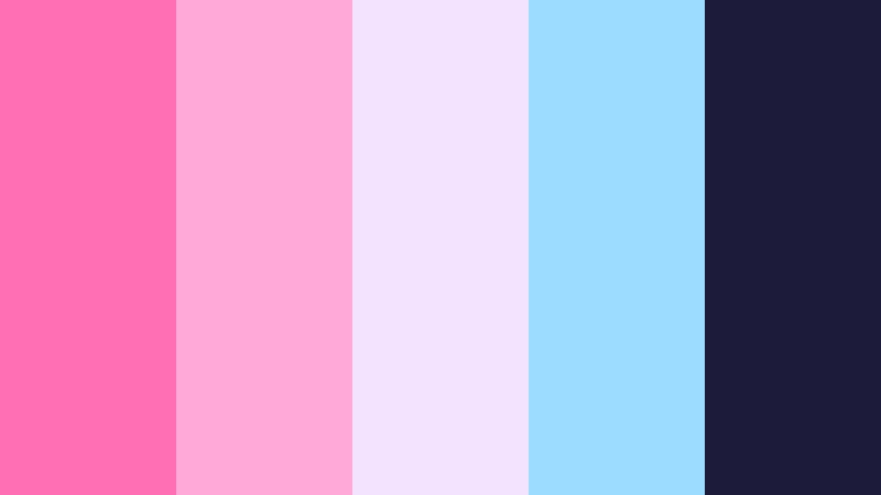 aurora blush horizon cyber pink color palette with hex codes