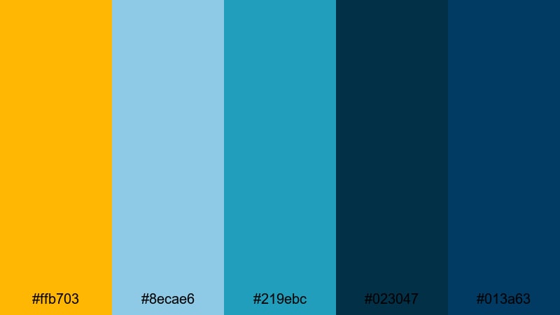 aurora harbor night gold blue green color palette with hex codes