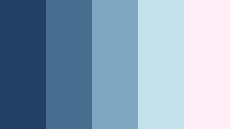 aurora soft fade skyfall blue color palette with hex codes