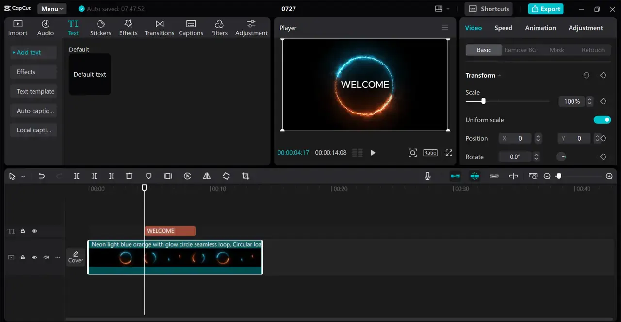 capcut desktop video editor. 