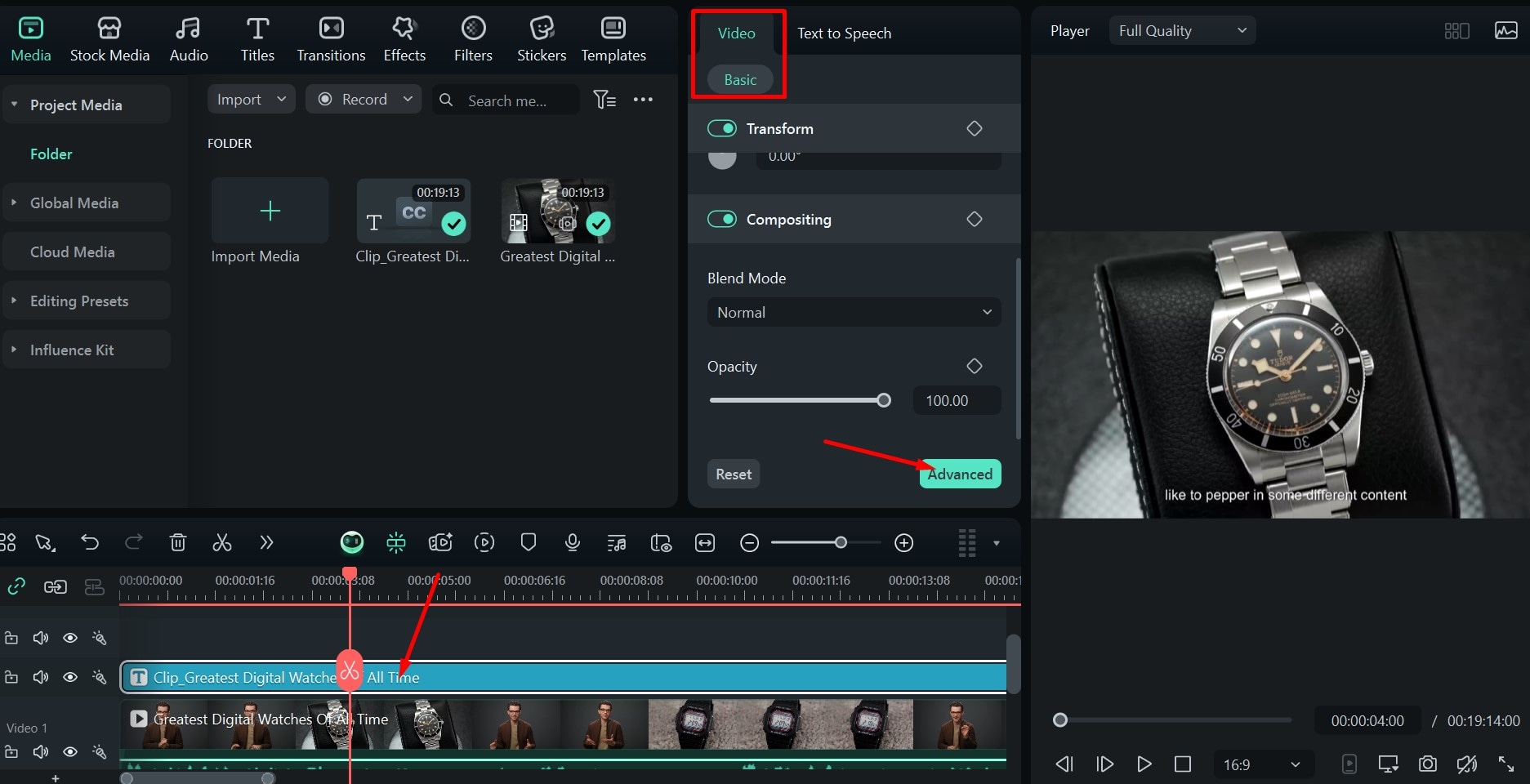 drag media files to timeline filmora
