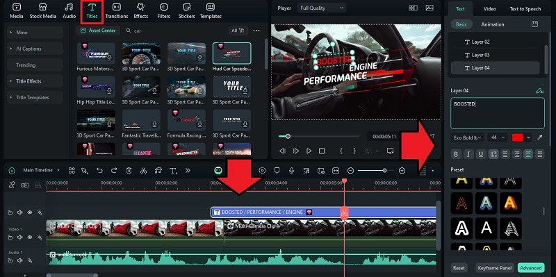 add text overlay in filmora