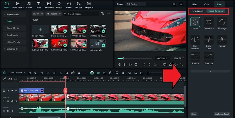 adjust speed for car dealer video
